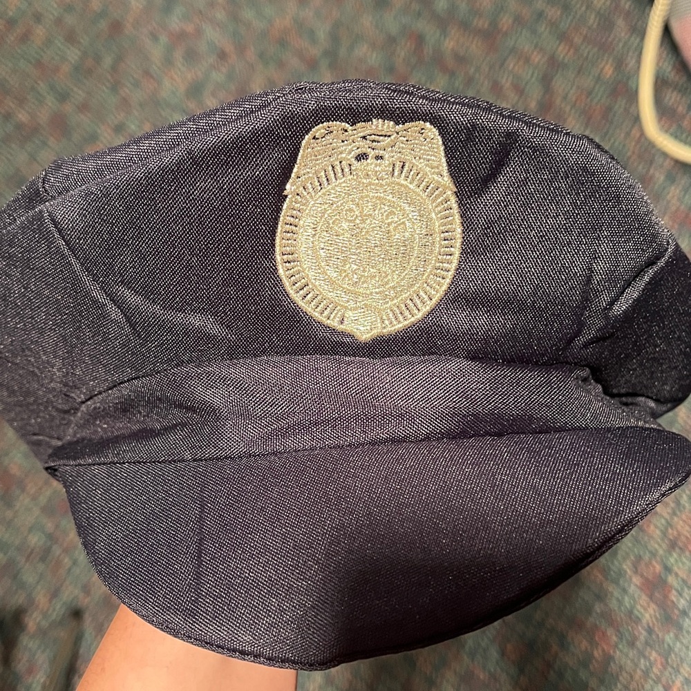 Spirit Sexy Cop Halloween Costume Navy Shirt Dress with Belt and Toy Handcuffs - Picture 9 of 9